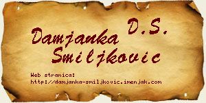 Damjanka Smiljković vizit kartica